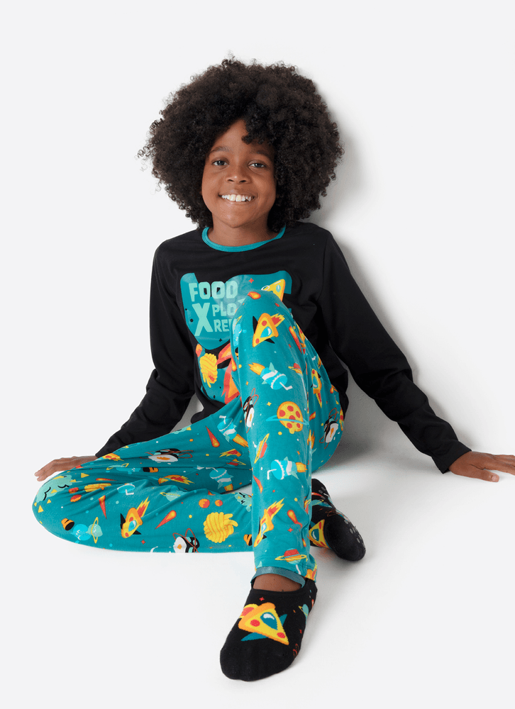 Pijama-Manga-Longa-Menino-Teen-Space-Food