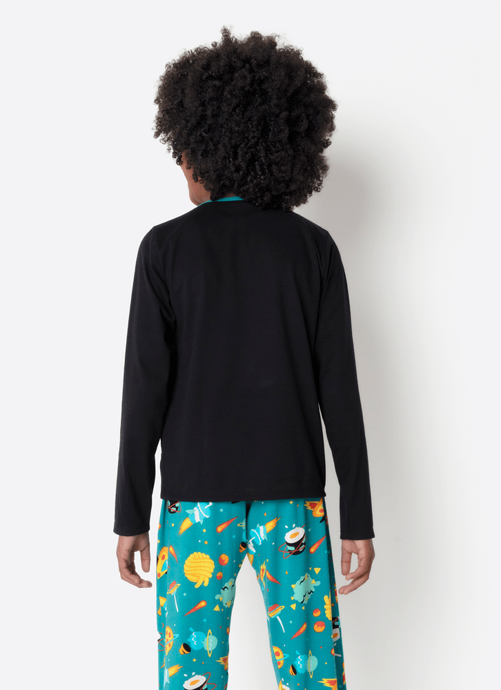 Pijama-Manga-Longa-Menino-Teen-Space-Food
