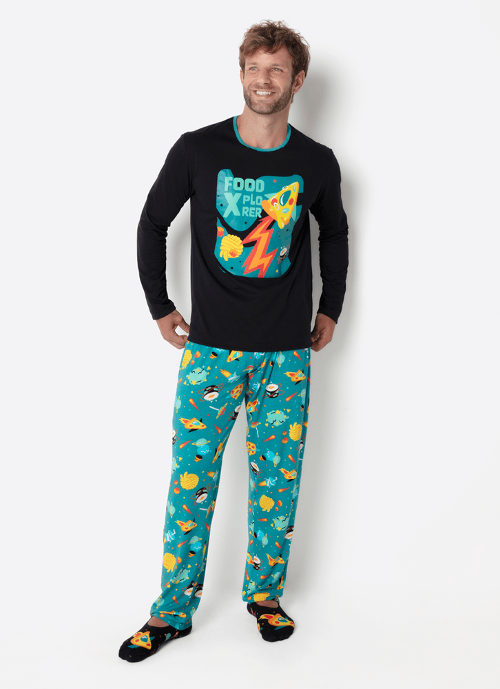 Pijama-Manga-Longa-Masculino-Space-Food