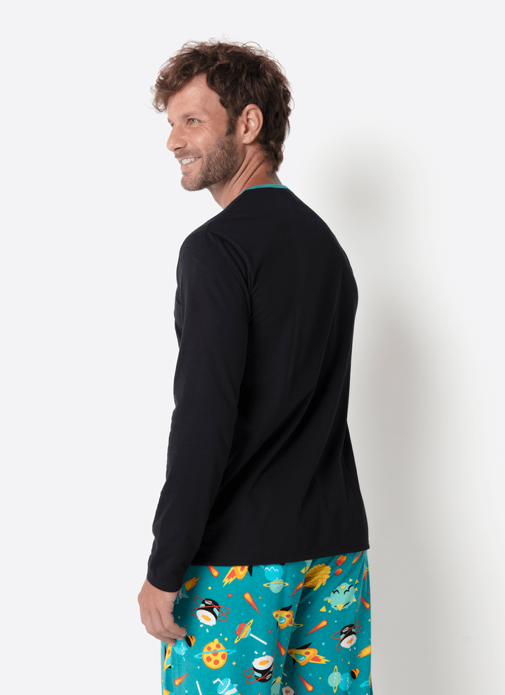 Pijama-Manga-Longa-Masculino-Space-Food