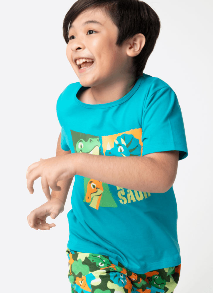 Pijama-Manga-Curta-Menino-Teen-Dino-Trio