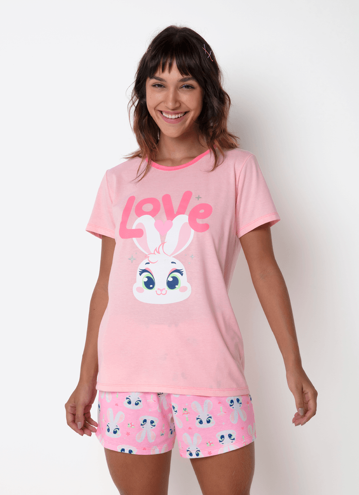 Pijama-Manga-Curta-Feminino-Coelha-Romantica
