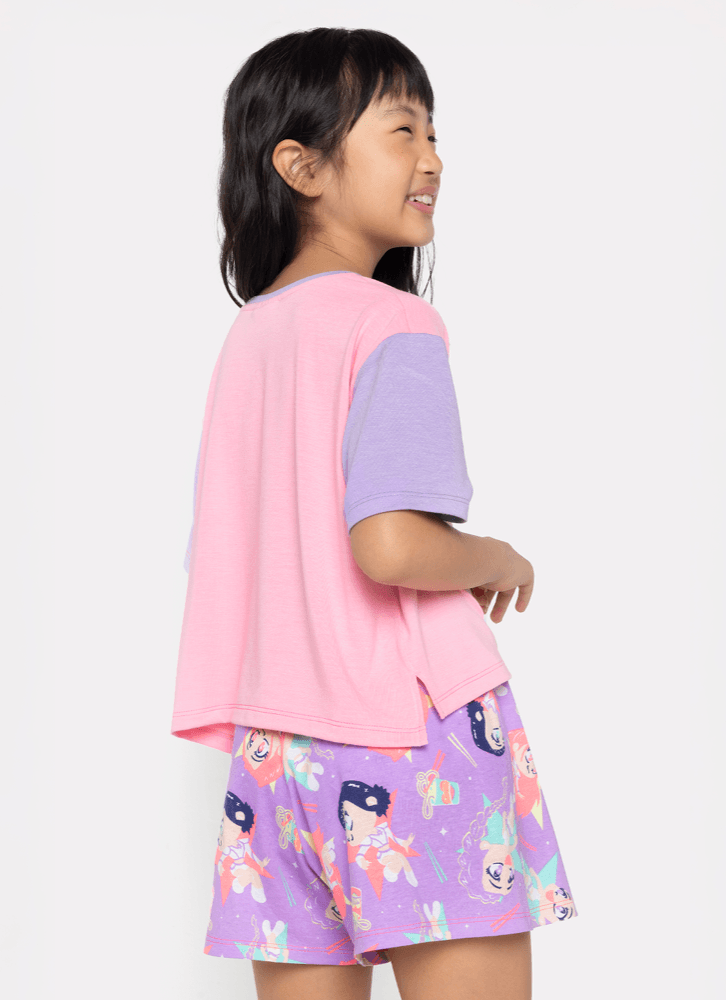 Pijama-Manga-Curta-Viscolycra-Menina-Guerreiras-Do-K-pop