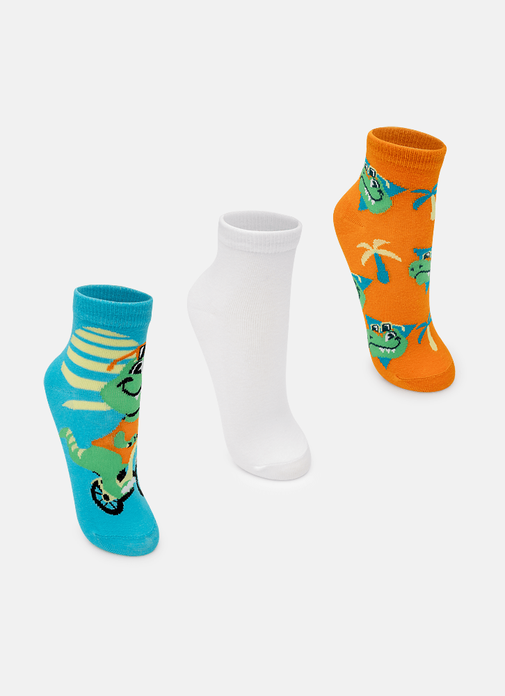 Kit-Com-3-Meias-Menino-Teen-Dino-Miami