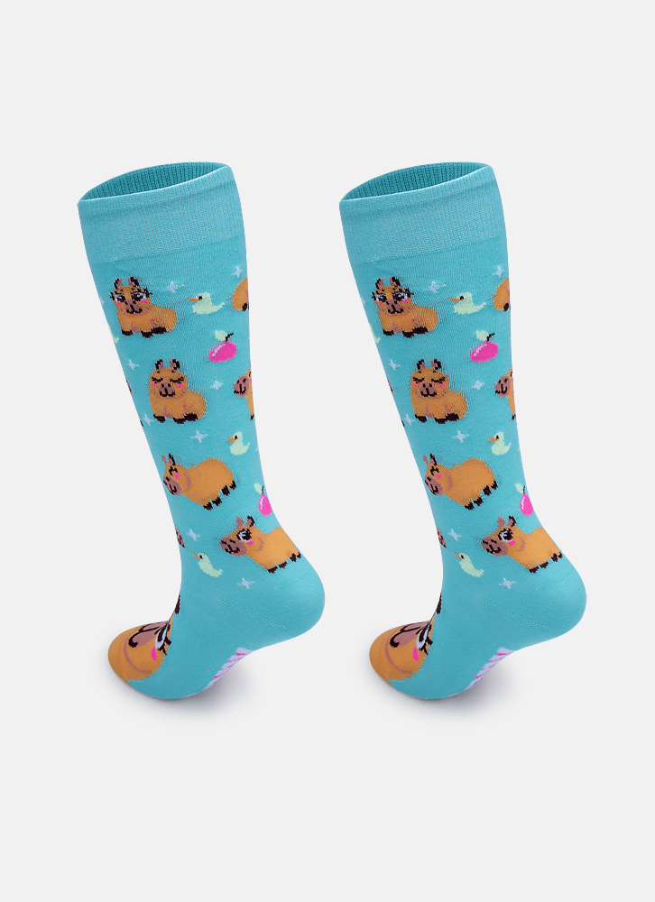 Meia-Cano-3-4-Feminina-Capivara-Vibes