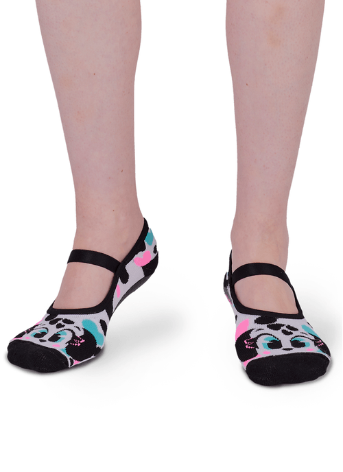 Meia Sapatilha Com Sola Emborrachada Menina Cachorro