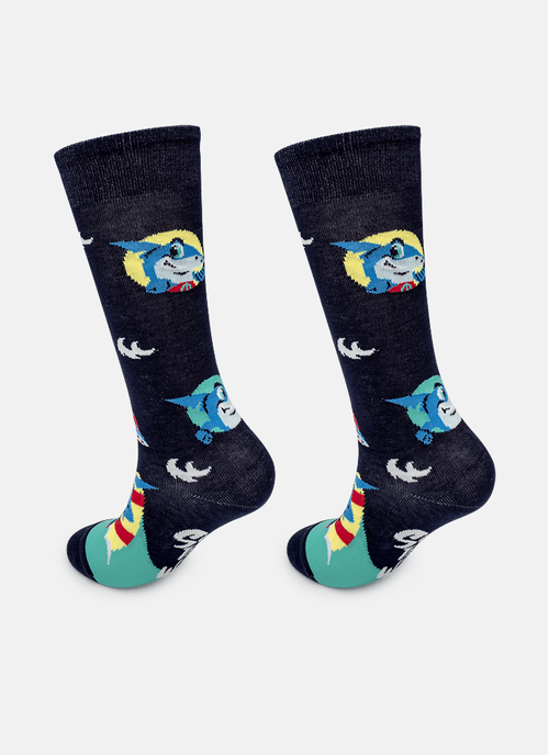 Meia Cano 3/4 Menino Tubarão Aloha