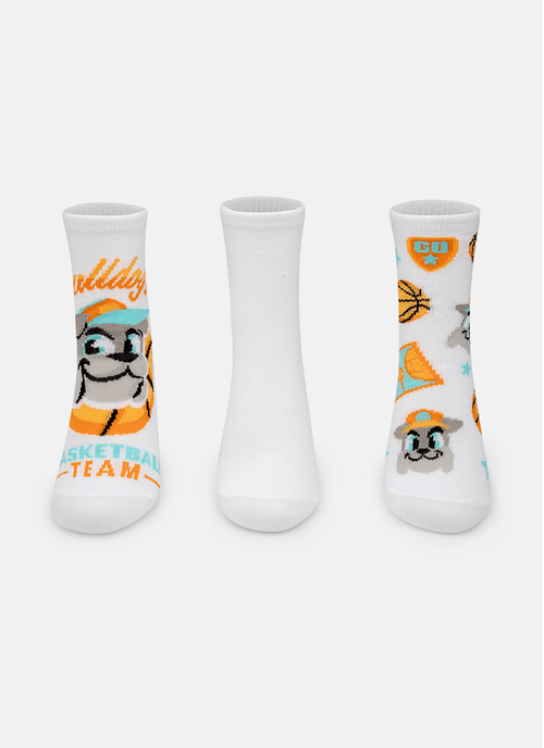 Kit com 3 meias Menino Basquete