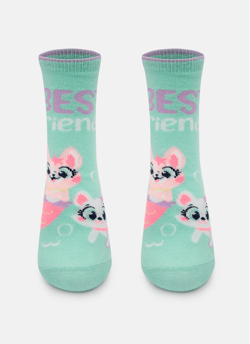 Meia Soquete Menina Pet Sereia