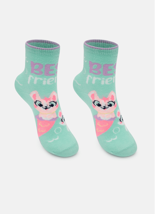 Meia Soquete Menina Pet Sereia