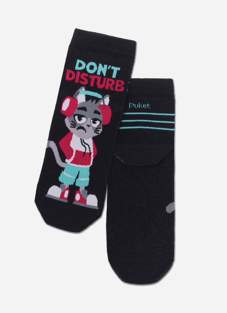 Meia-Cano-Curto-Menino-Teen-Gato