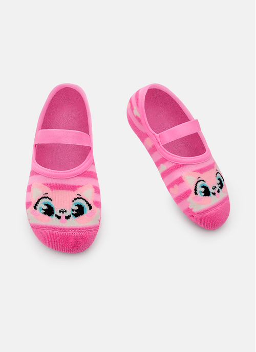Meia Sapatilha Antiderrapante Menina Pets