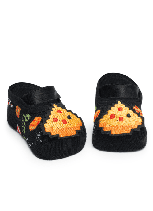 Meia Sapatilha Bebê RN Menino Pizza
