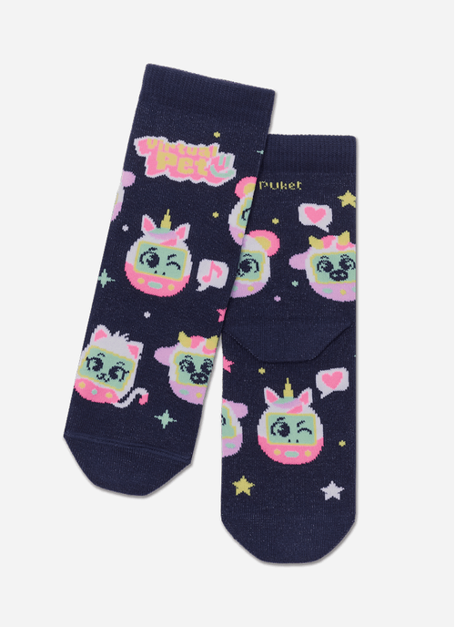 Meia Cano Curto Menina Tamagochi