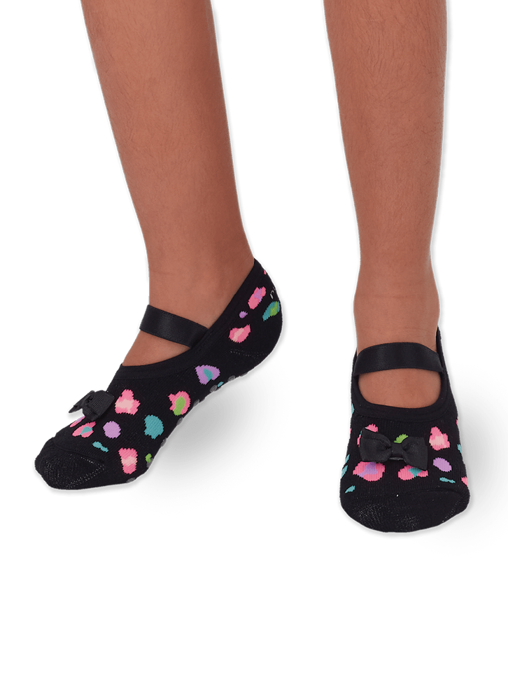 Meia-Sapatilha-Antiderrapante-Menina-Onca-Com-Aplique-Laco