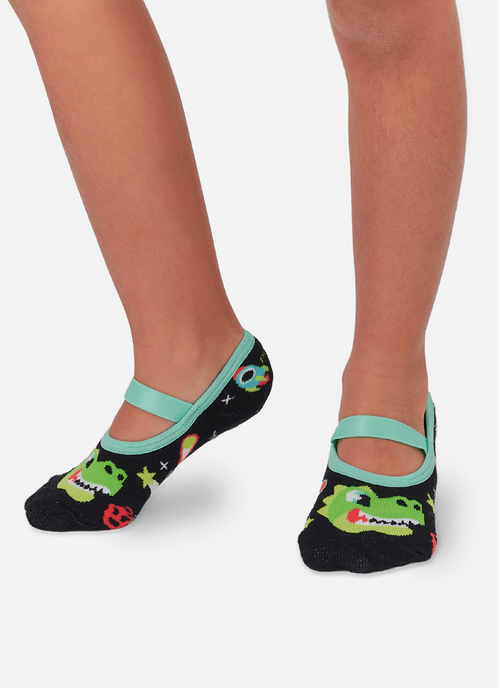 Meia Sapatilha Antiderrapante Menino Dino Espaço