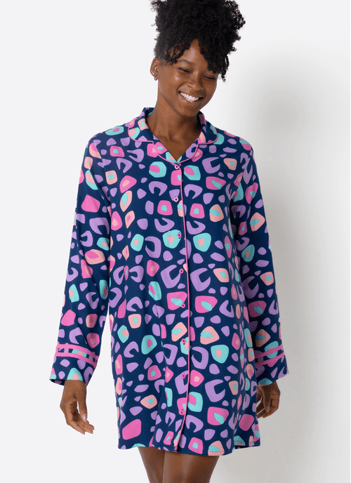 Camisola Manga Longa Viscose Feminina Onça