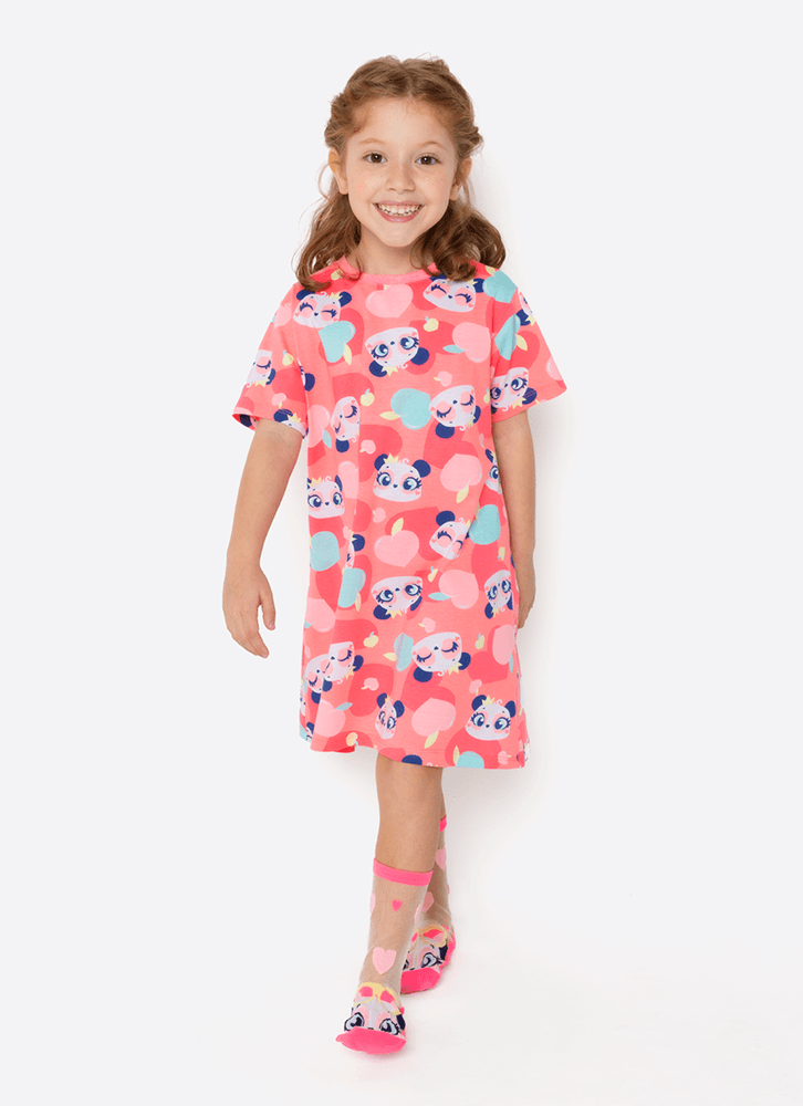 Camisola-Manga-Curta-Algodao-Menina-Panda-Romantico