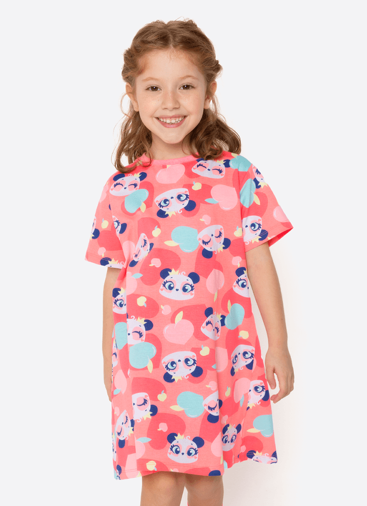Camisola-Manga-Curta-Algodao-Menina-Panda-Romantico