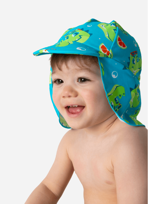 Chapéu Com Proteção Solar Bebê Menino Jacaré Relax