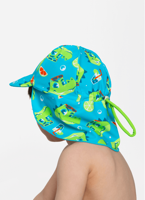Chapéu Com Proteção Solar Bebê Menino Jacaré Relax