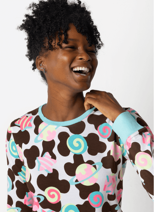 Pijama Manga Longa Ultra Visco Feminino Vaca Chocolate