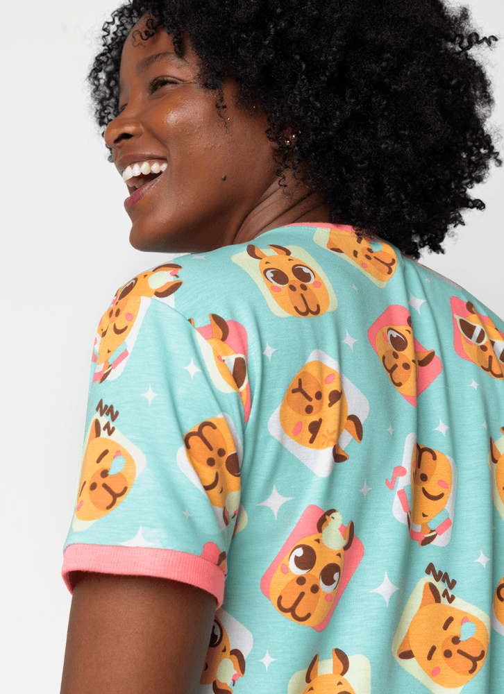 Pijama-Manga-Curta-Viscolycra-Feminino-Capy-Bora