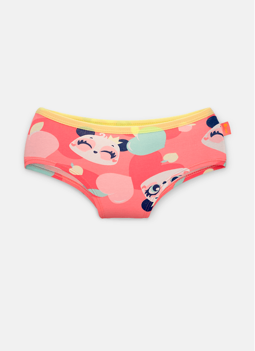 Calcinha Caleçon Algodão Menina Panda Romântico