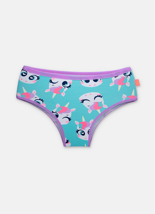 Calcinha Boneca Algodão Menina Teen Unicórnio