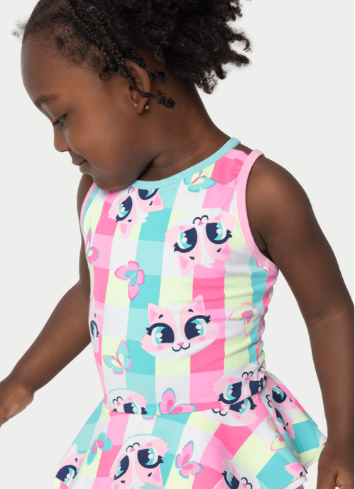 Maio com Proteção Solar Menina 1/2 Anos Gata Picnic