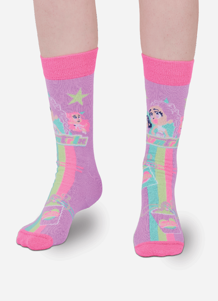 Meia-Cano-3-4-Menina-Guerreiras-Do-K-pop