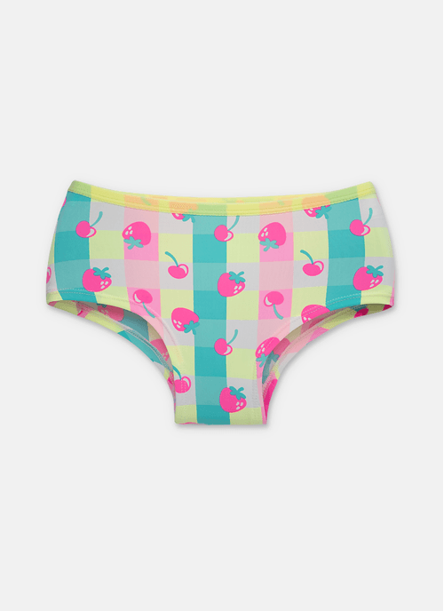 Calcinha Caleçon Microfibra Menina Teen Morangos