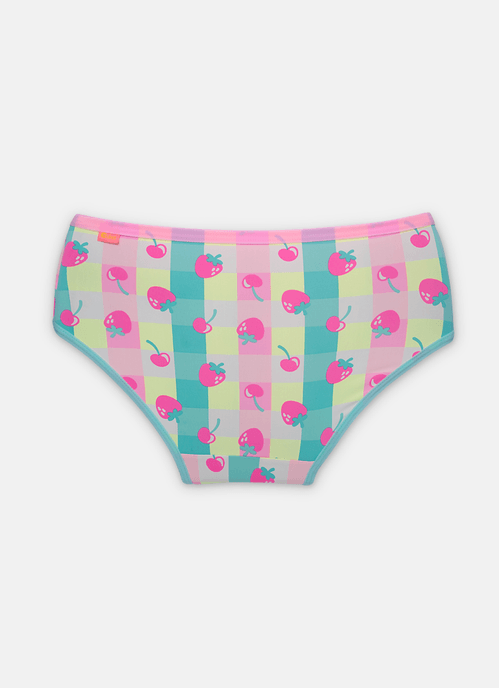Calcinha Boneca Microfibra Menina Teen Morangos