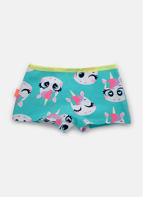 Calcinha BodyShorts Algodão Menina Unicórnio