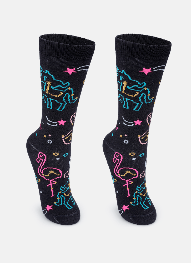 Meia-Cano-Longo-Feminina-Animais-E-Constelacoes