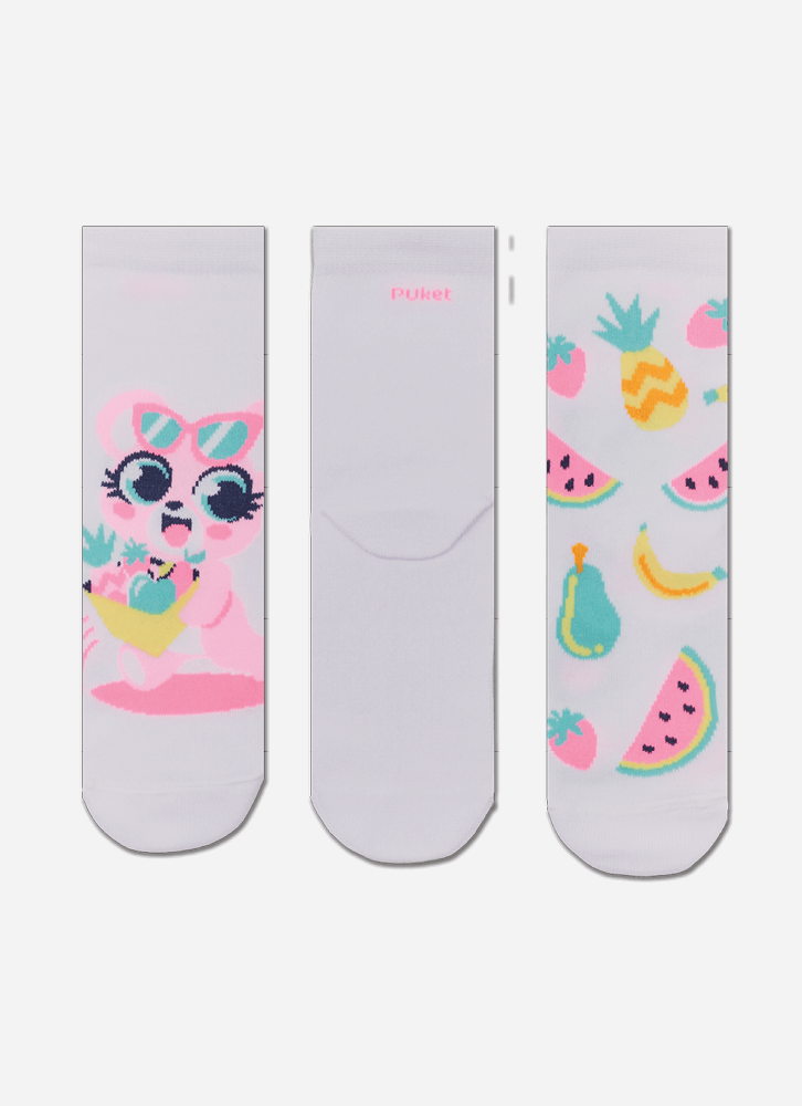 Kit-Com-3-Meias-Soquete-Menina-Urso-Frutas