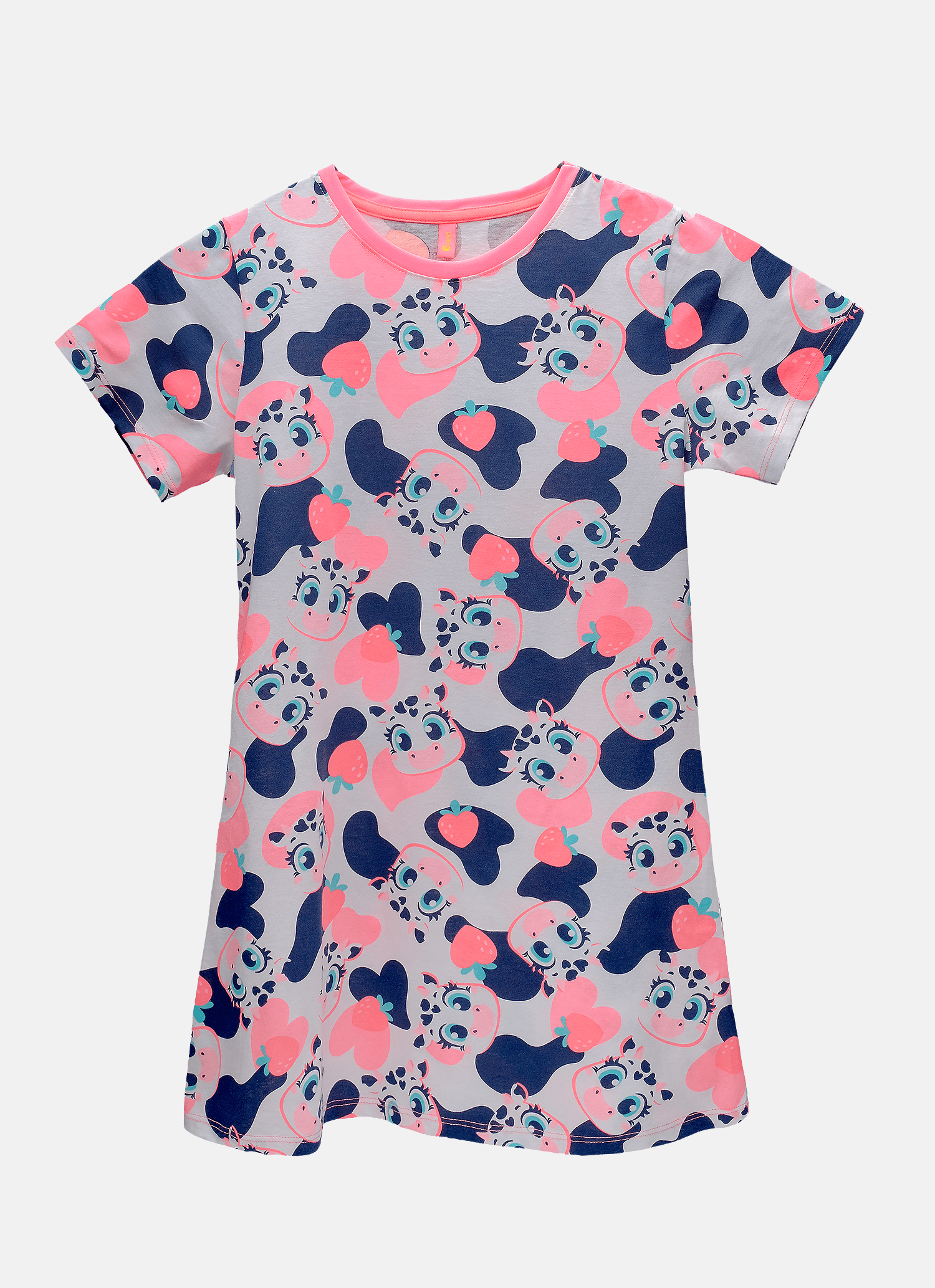 Camisola-Manga-Curta-Algodao-Feminina-Vaca-Romantica