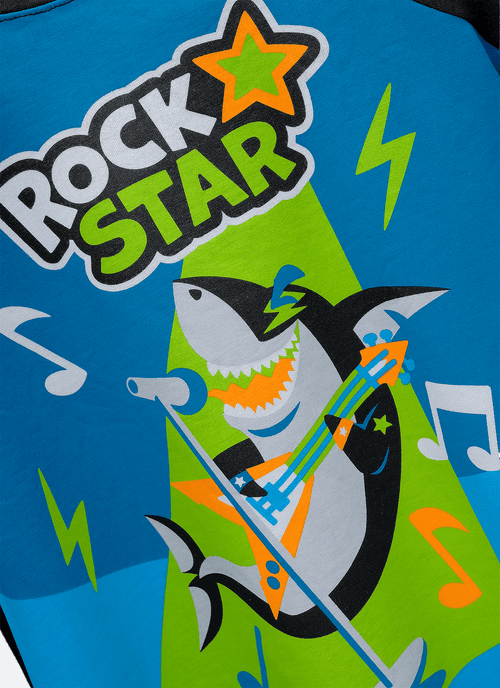 Pijama Manga Curta Viscolycra Menino Tubarão Music