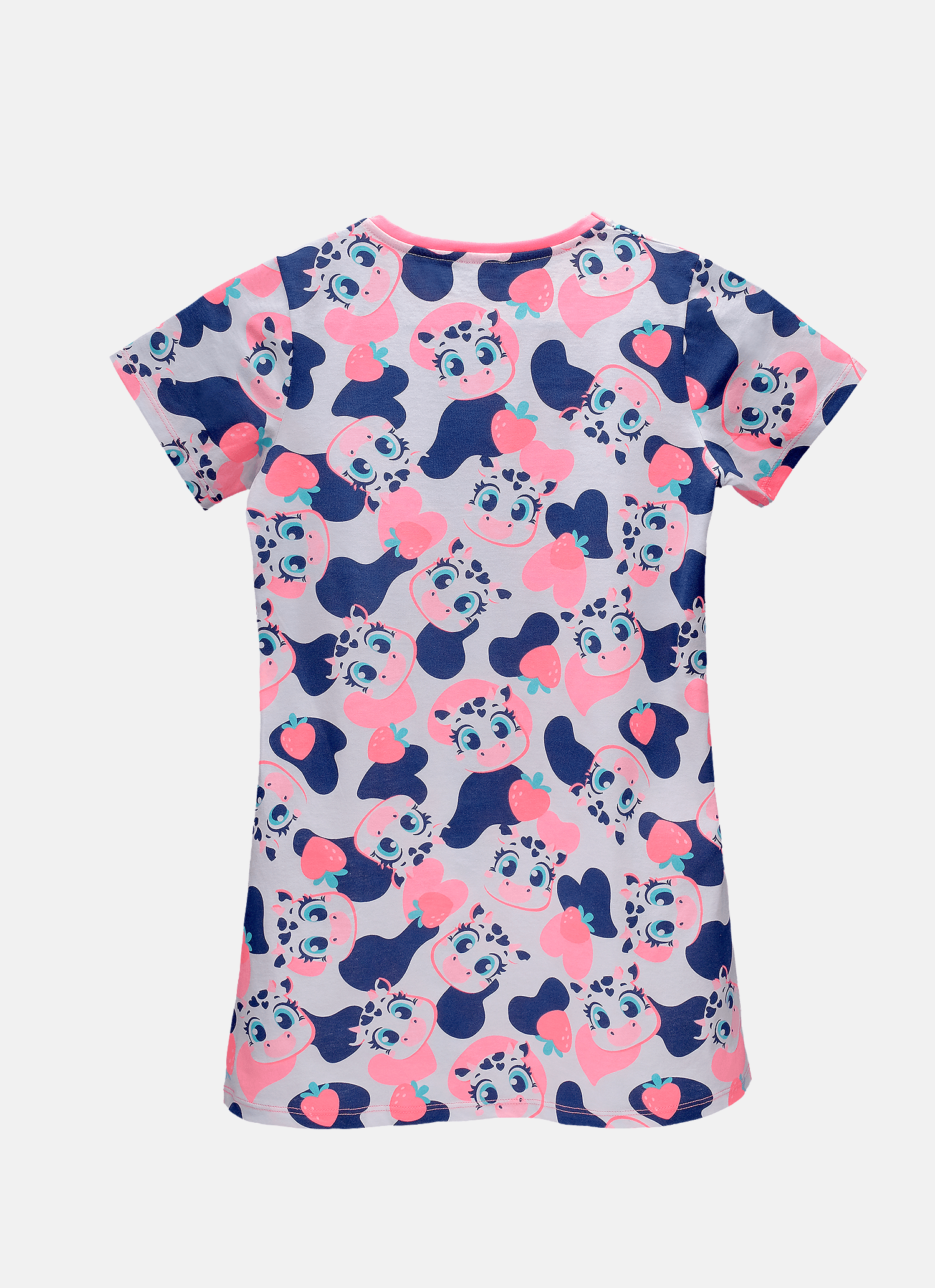 Camisola-Manga-Curta-Algodao-Menina-Teen-Vaca-Romantica