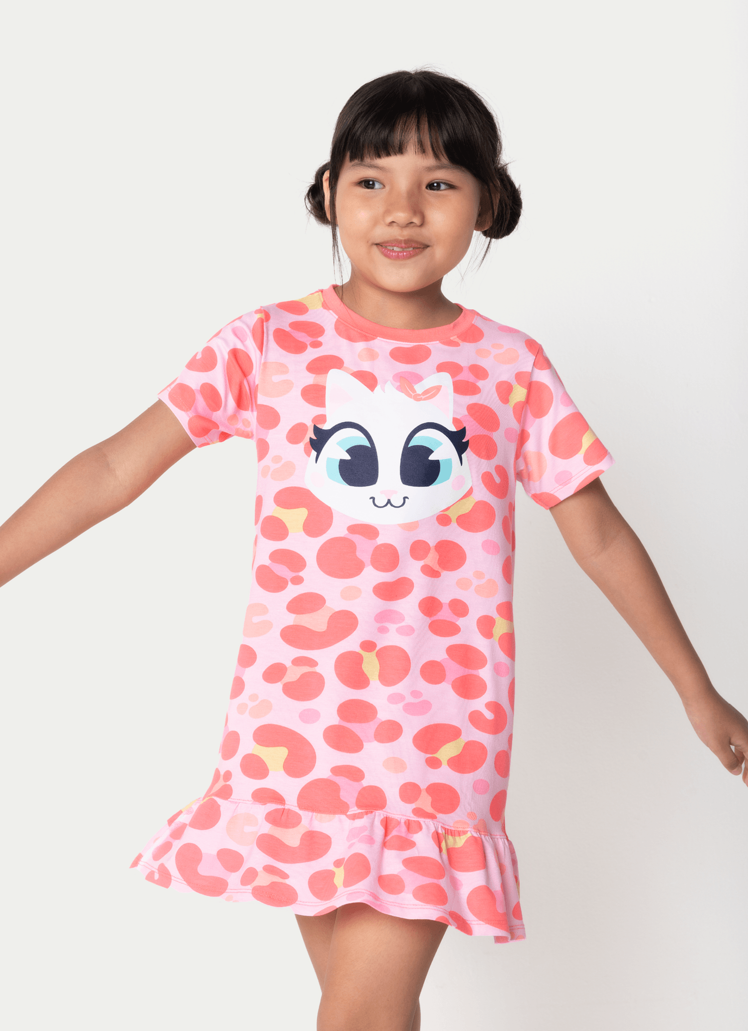 Camisola-Manga-Curta-Viscolycra-Menina-Gata-Cereja