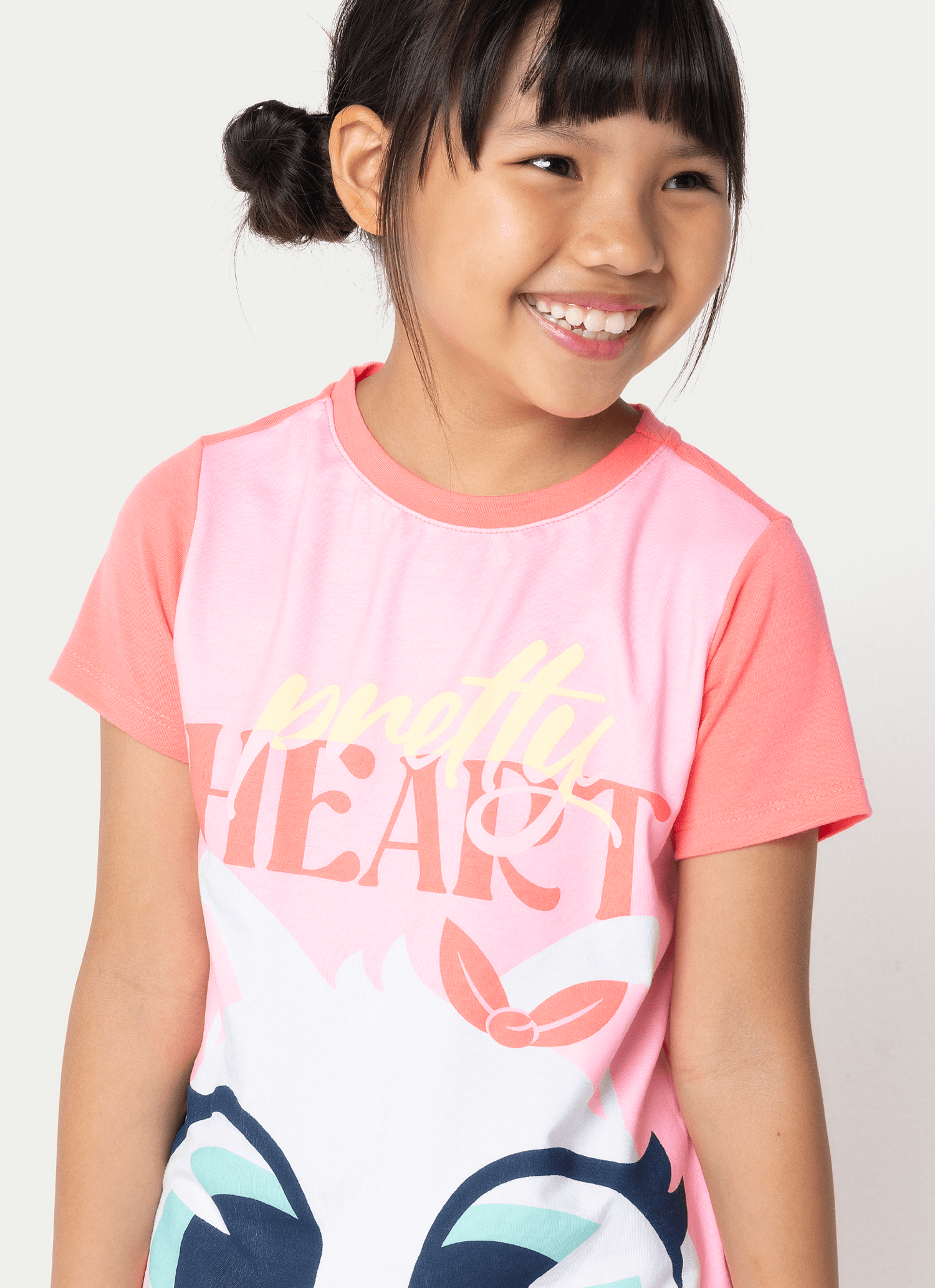 Pijama-Manga-Curta-Viscolycra-Menina-Gata-Cereja