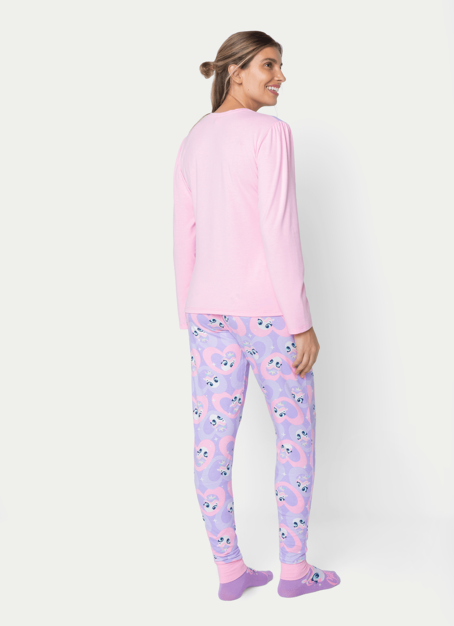 Pijama-Manga-Longa-Viscolycra-Feminino-Unicornio-Diamante