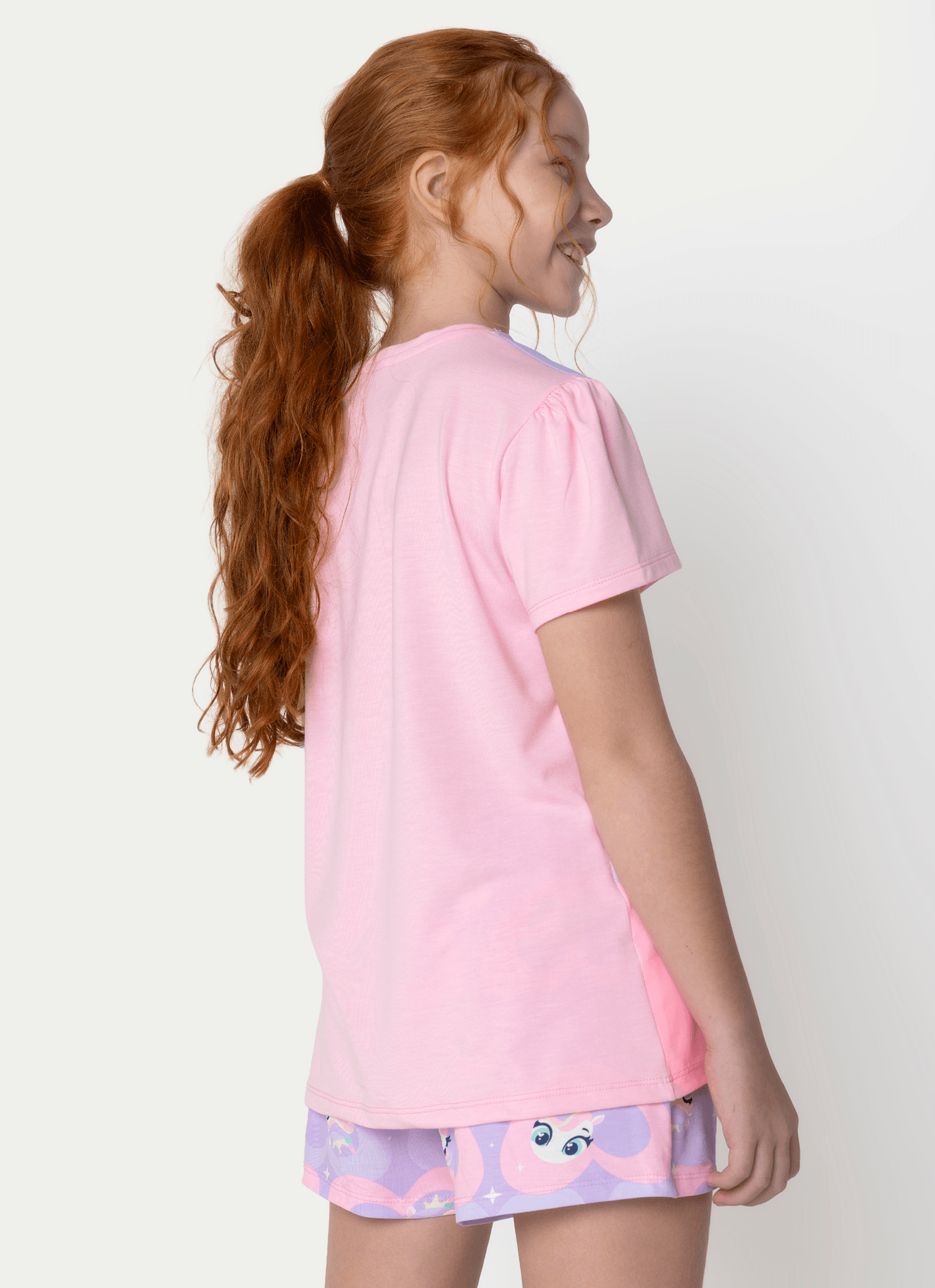 Pijama-Manga-Curta-Viscolycra-Menina-Teen-Unicornio-Diamante