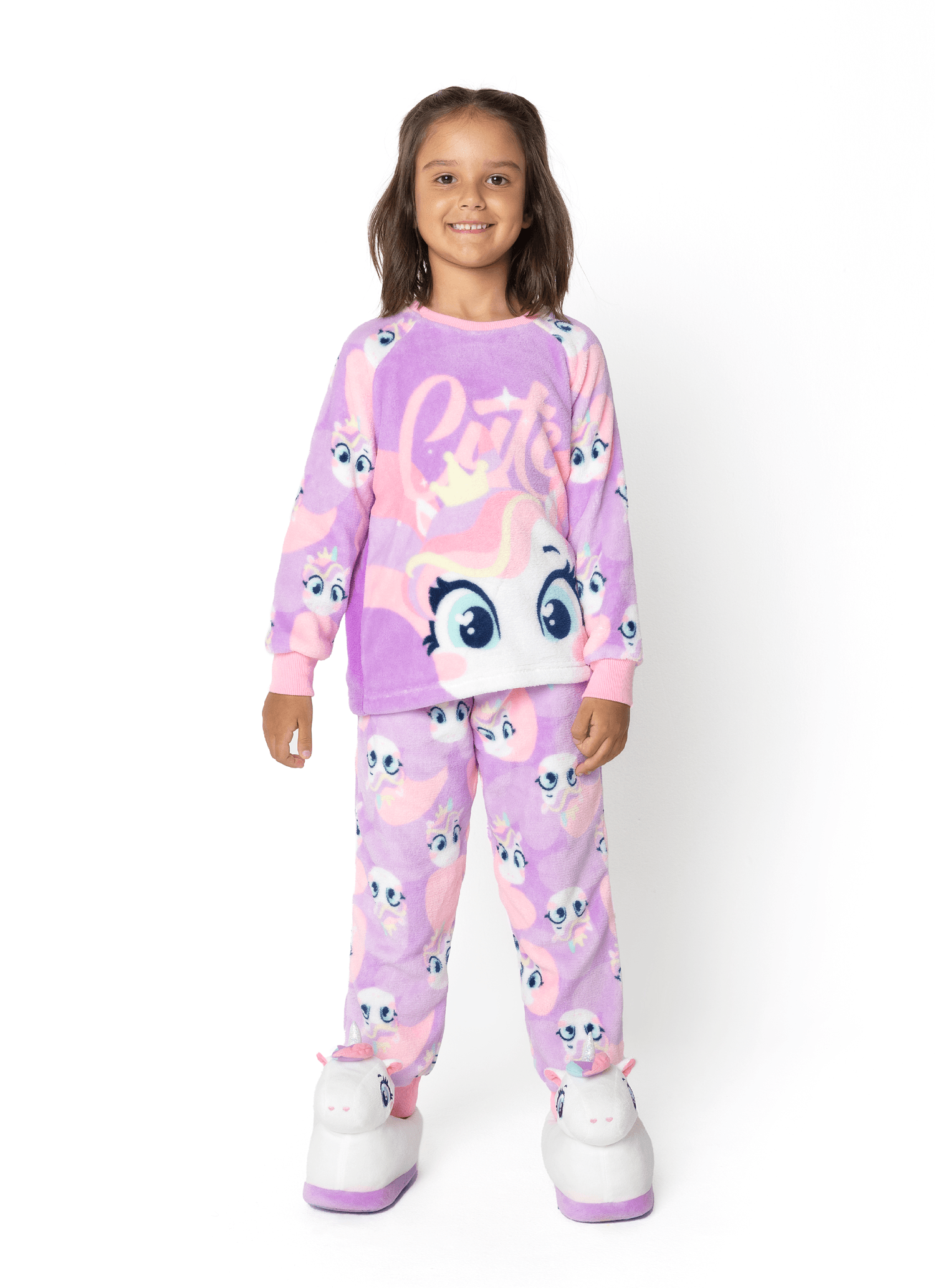 Pijama-Manga-Longa-Soft-Menina-Unicornio-Diamante