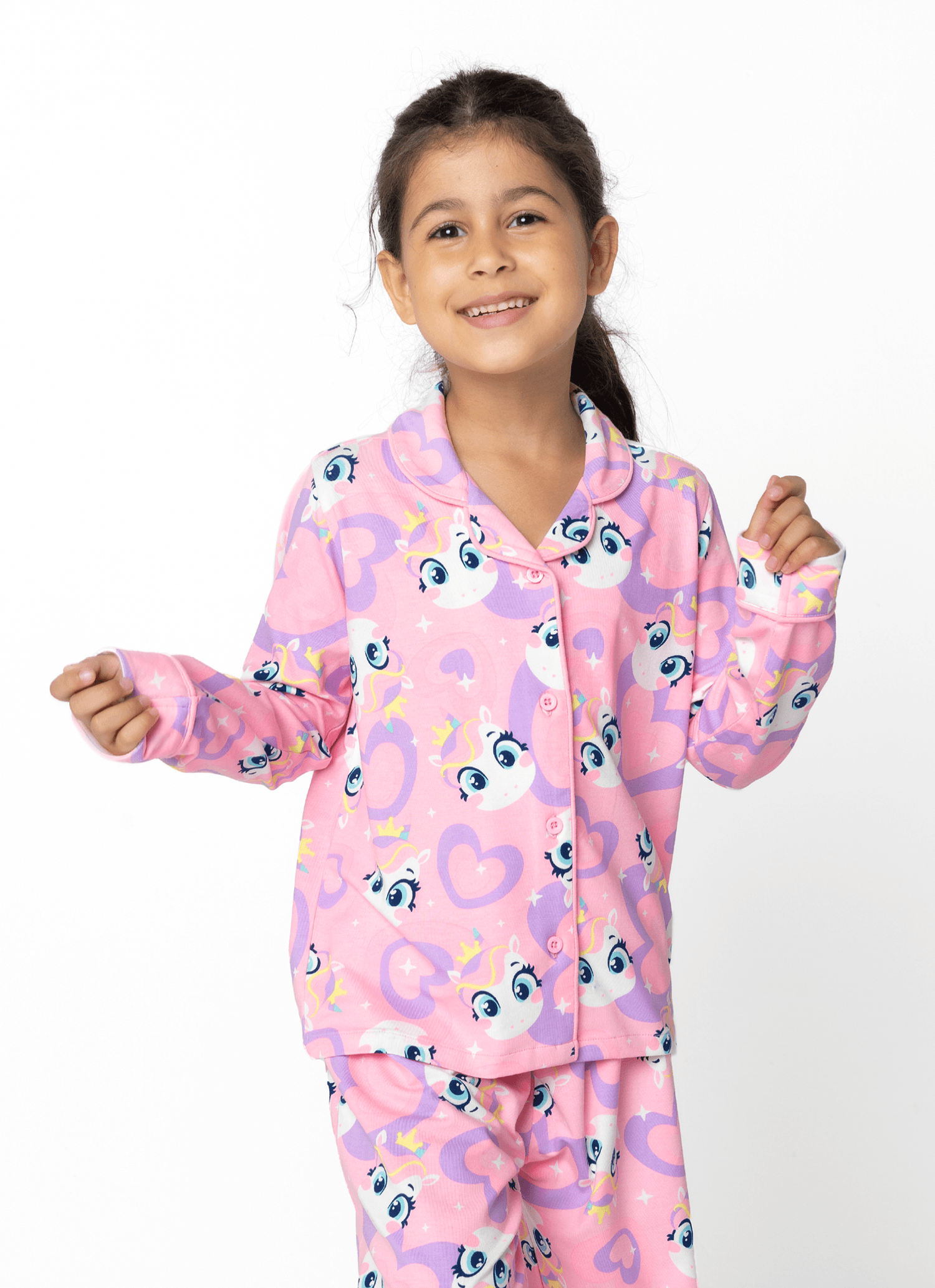 Pijama-Manga-Longa-Viscose-Menina-Unicornio-Diamante