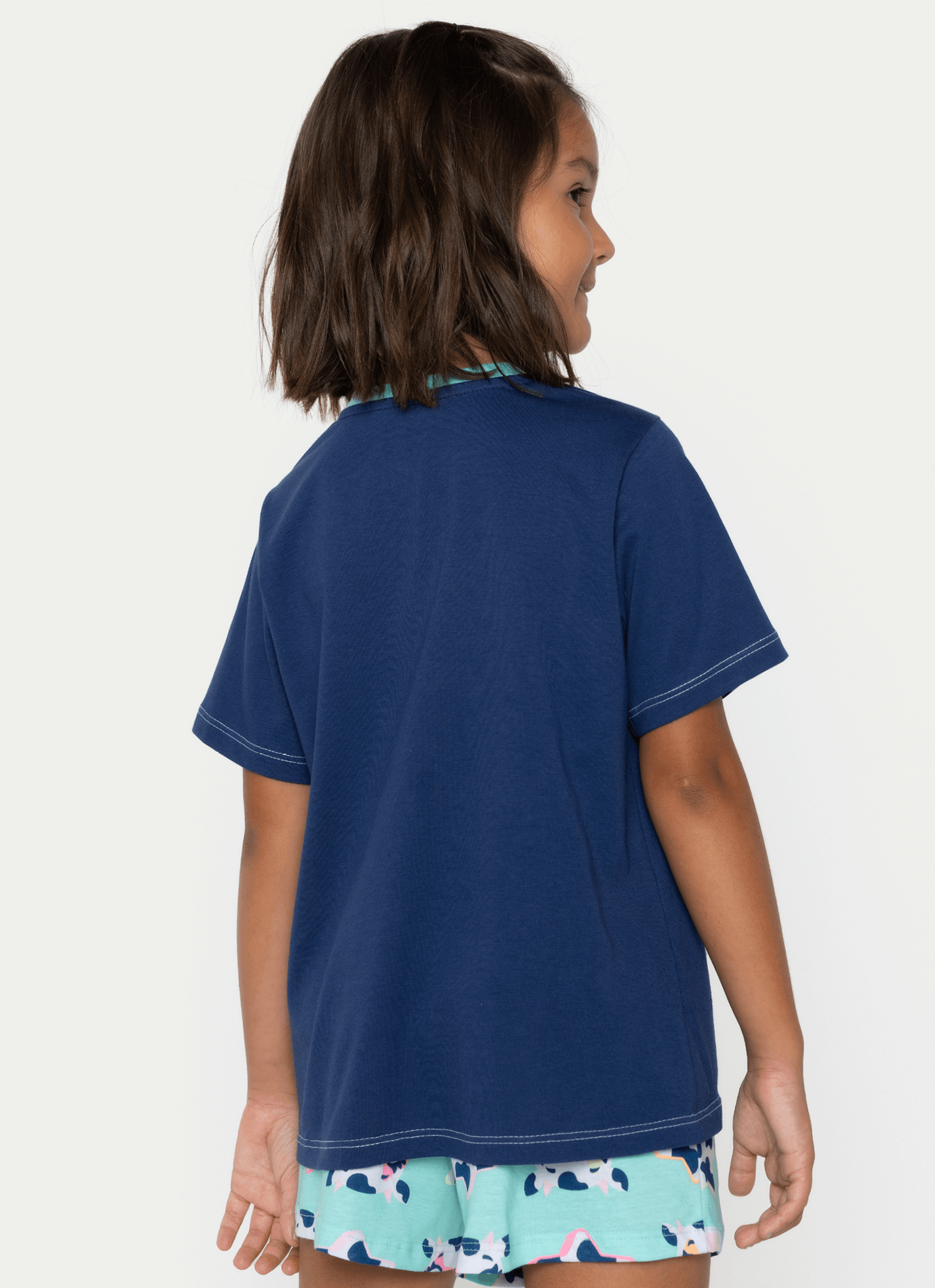 Pijama-Manga-Curta-Algodao-Menina-Vaca-Moosic