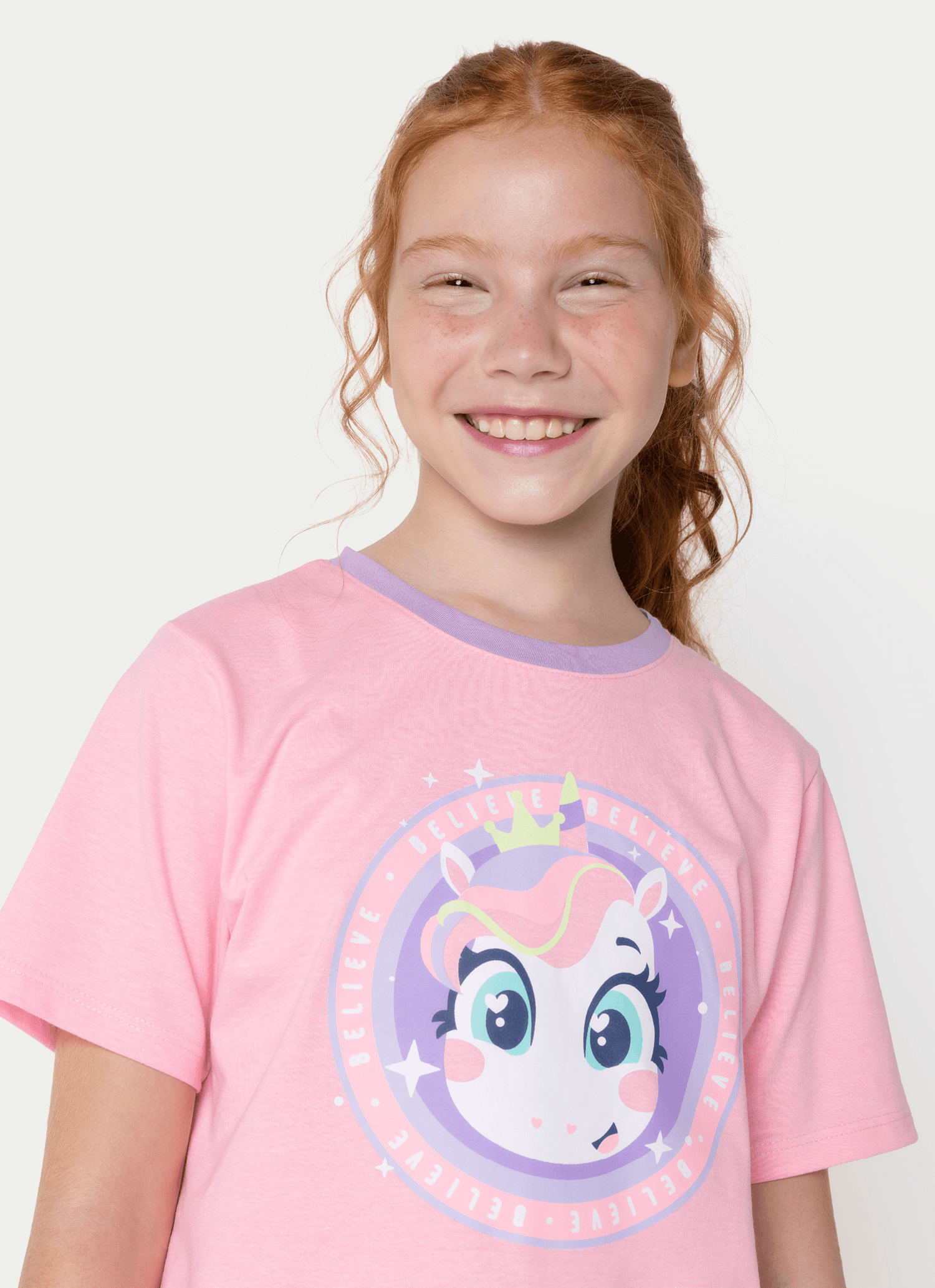 Pijama-Manga-Curta-Menina-Teen-Unicornio-Diamante
