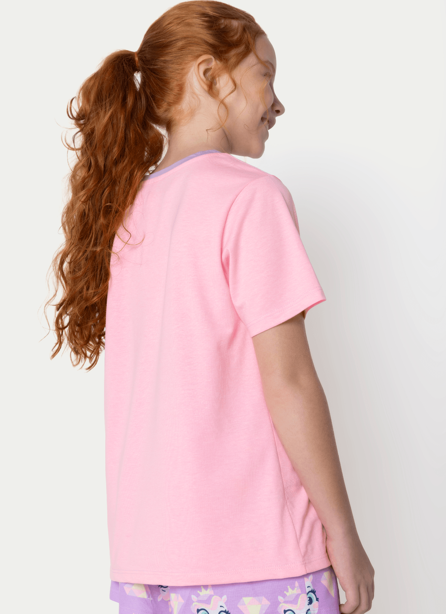 Pijama-Manga-Curta-Menina-Teen-Unicornio-Diamante
