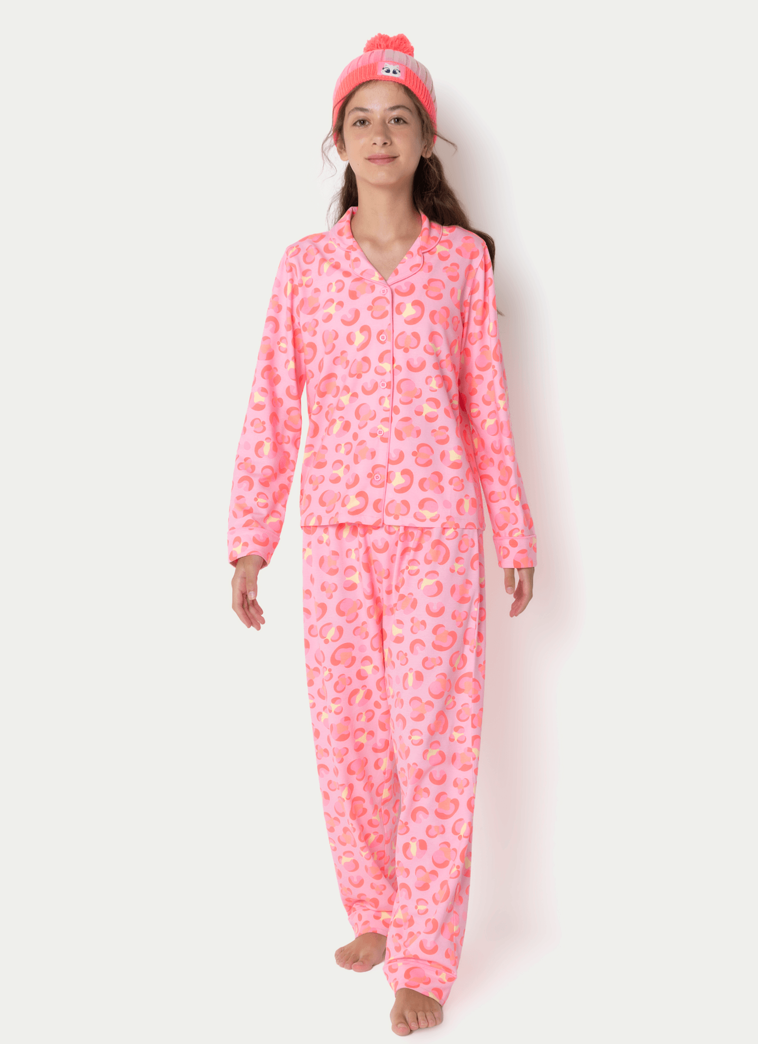 Pijama-Manga-Longa-Viscose-Menina-Teen-Gata-Cereja