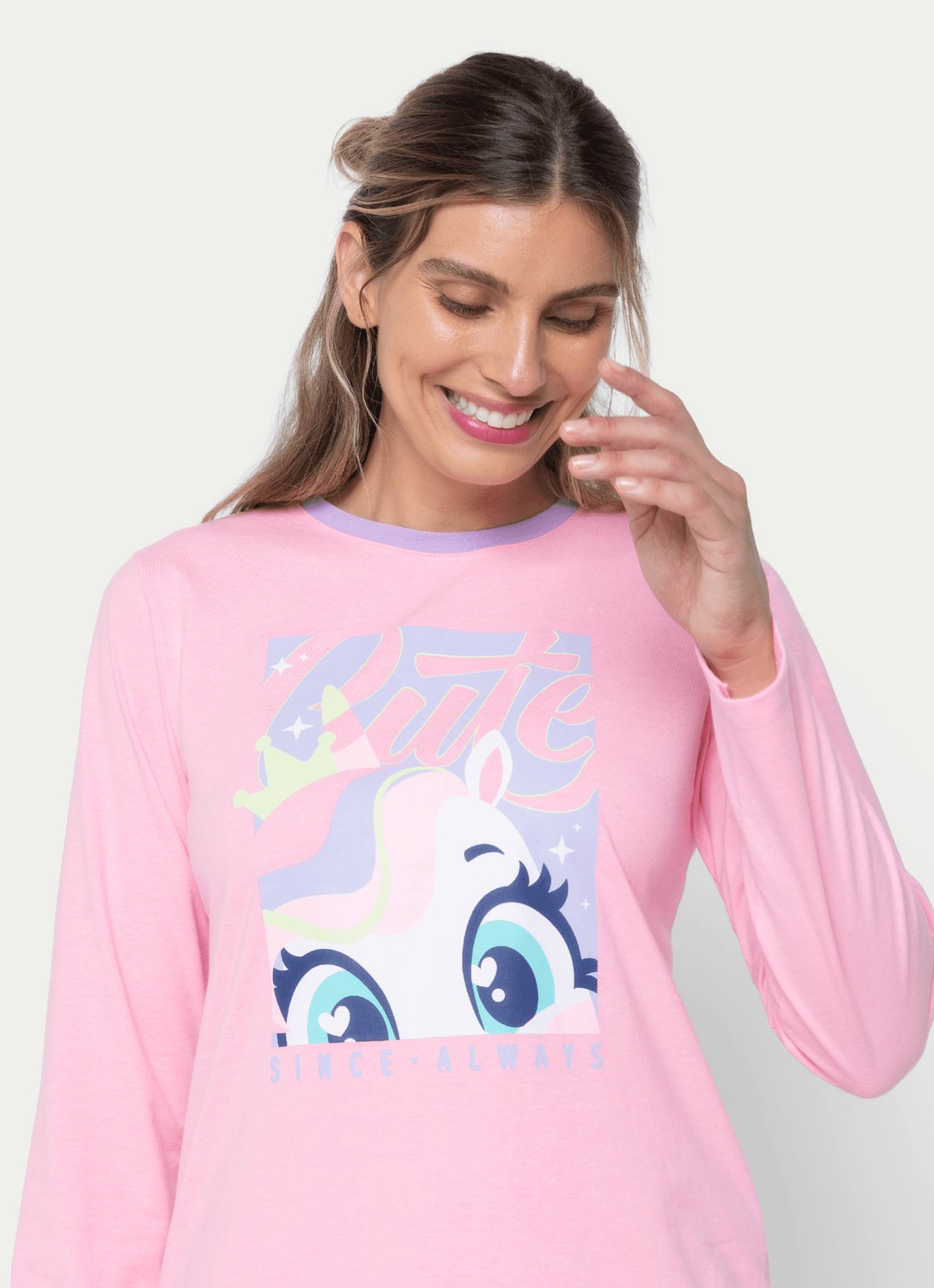 Pijama-Manga-Longa-Feminino-Unicornio-Diamante
